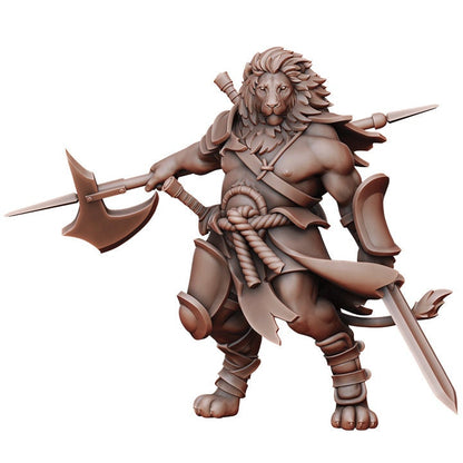 Lionfolk Collection | TTRPG D&D Miniature | Manuel Boria