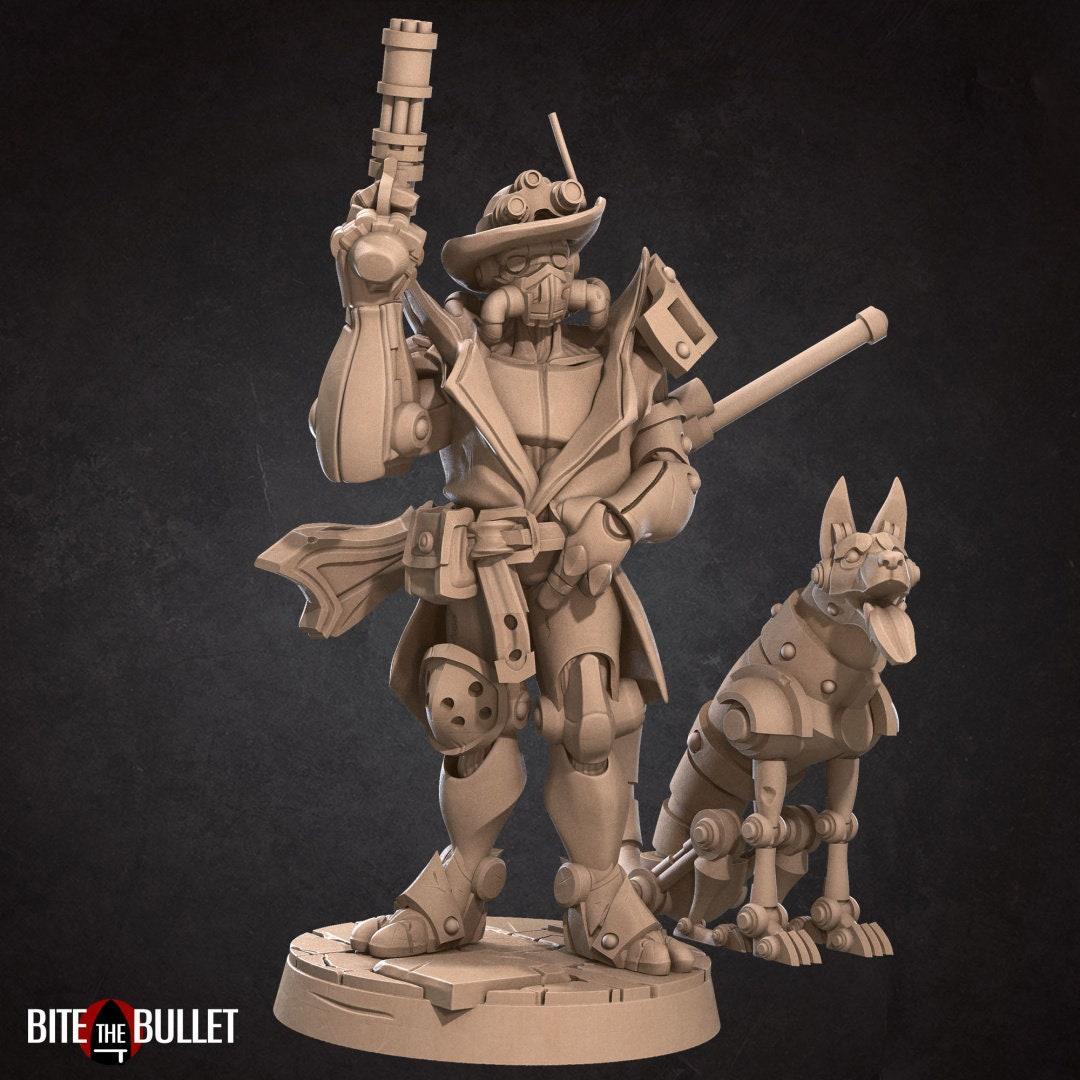 Warforged Artificer | TABLETOP SCALE | D&D TTRPG Miniature | Bite the Bullet | Unpainted, Unplated Resin 8k