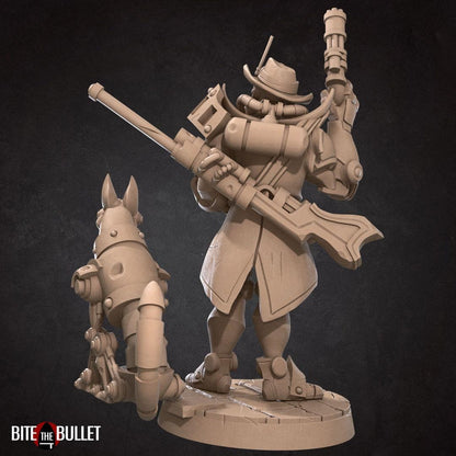 Warforged Artificer | TABLETOP SCALE | D&D TTRPG Miniature | Bite the Bullet | Unpainted, Unplated Resin 8k