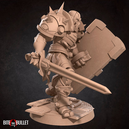 Warforged Warrior | TABLETOP SCALE | D&D TTRPG Miniature | Bite the Bullet | Unpainted, Unplated Resin 8k