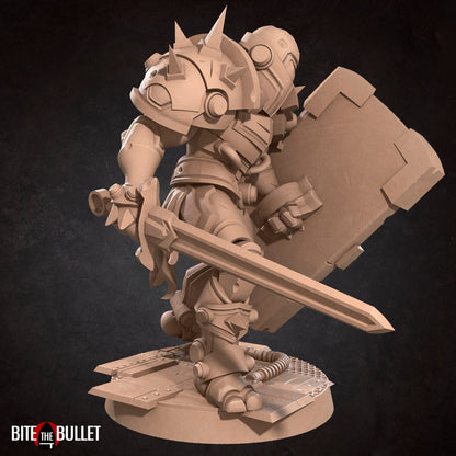 Warforged Warrior | TABLETOP SCALE | D&D TTRPG Miniature | Bite the Bullet | Unpainted, Unplated Resin 8k