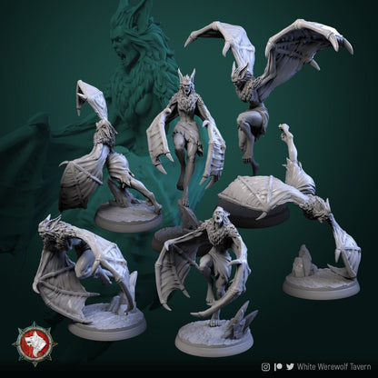 Vampires Batform | TABLETOP SCALE | TTRPG Miniature | White Werewolf Tavern