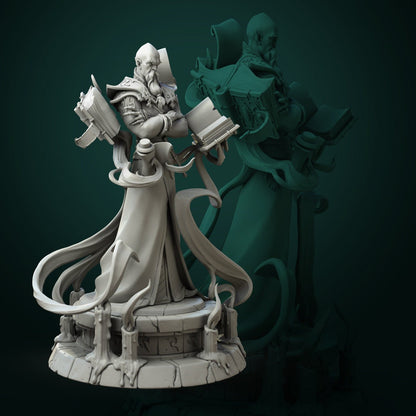 Zondar Valis, Archmage Wizard | TTRPG D&D Miniature | White Werewolf Tavern | Unpainted, Unplated Resin 8k