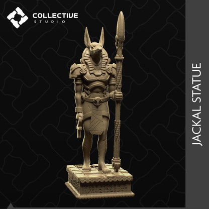 Jackal Statue, Ancient Egypt Decoration | D&D Scatter Miniature | Collective Studio