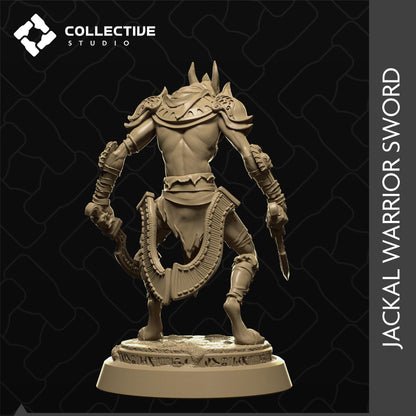 Jackal Warrior Swords | Tabletop Gaming Mini or Display Figure | Collective Studio