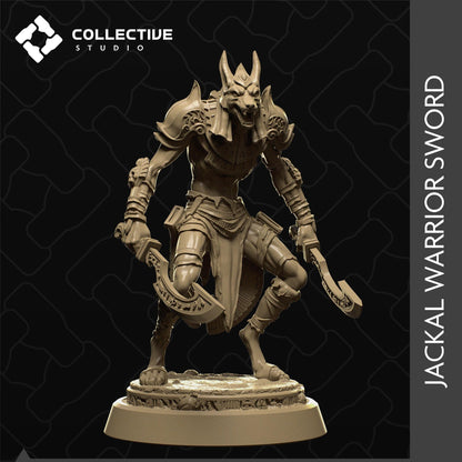 Jackal Warrior Swords | Tabletop Gaming Mini or Display Figure | Collective Studio