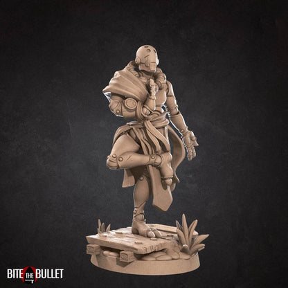Warforged Monk | TABLETOP SCALE | D&D TTRPG Miniature | Bite the Bullet | Unpainted, Unplated Resin 8k