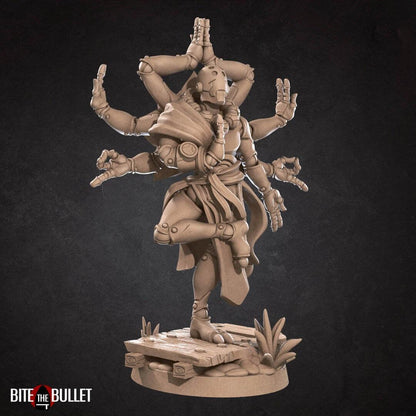 Warforged Monk | TABLETOP SCALE | D&D TTRPG Miniature | Bite the Bullet | Unpainted, Unplated Resin 8k