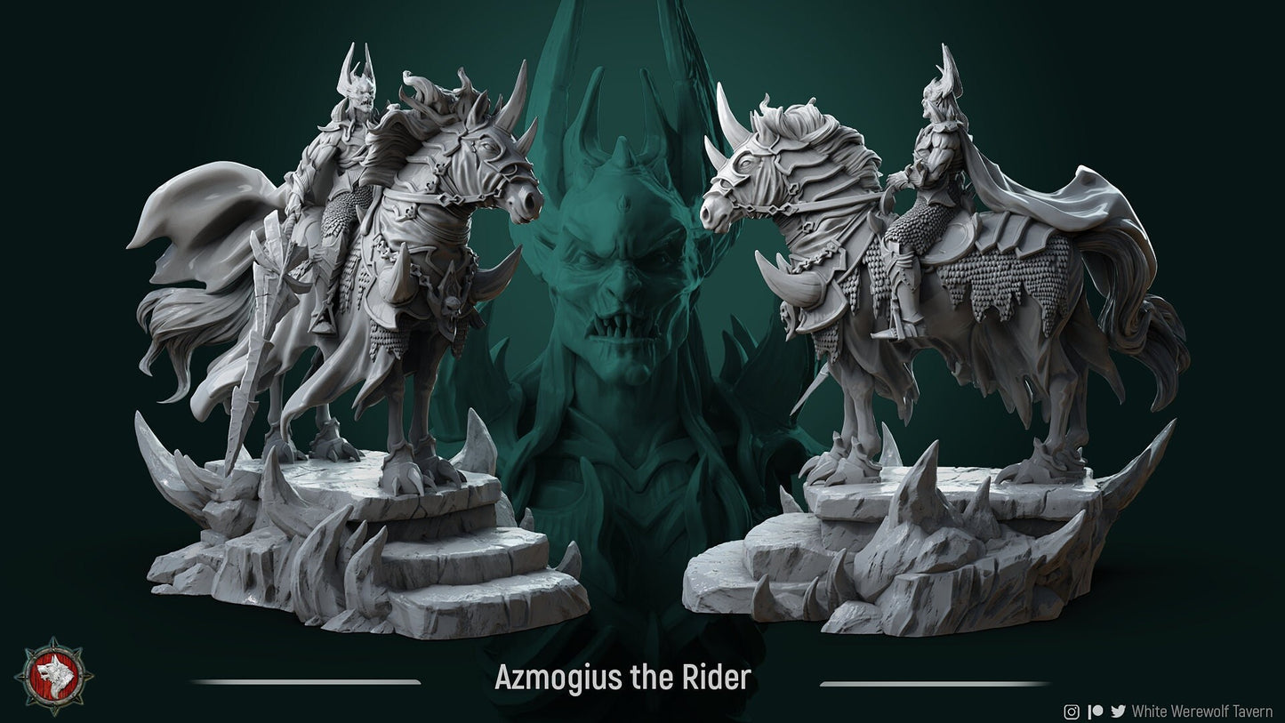 Azmogius the Rider | TABLETOP SCALE | TTRPG Miniature | White Werewolf Tavern