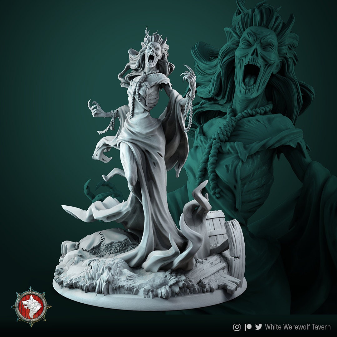 Carmela the Nightqueen Banshee | Gaming or Display Miniature | White Werewolf Tavern