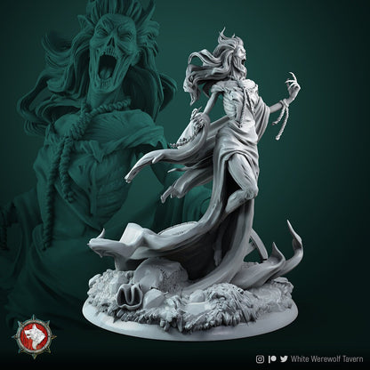 Carmela the Nightqueen Banshee | Gaming or Display Miniature | White Werewolf Tavern