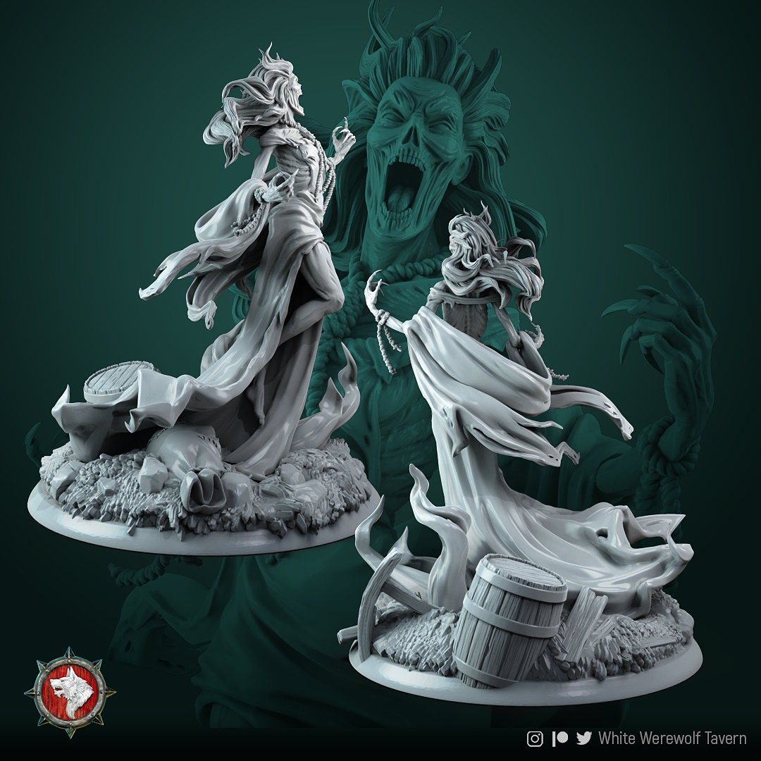 Carmela the Nightqueen Banshee | Gaming or Display Miniature | White Werewolf Tavern
