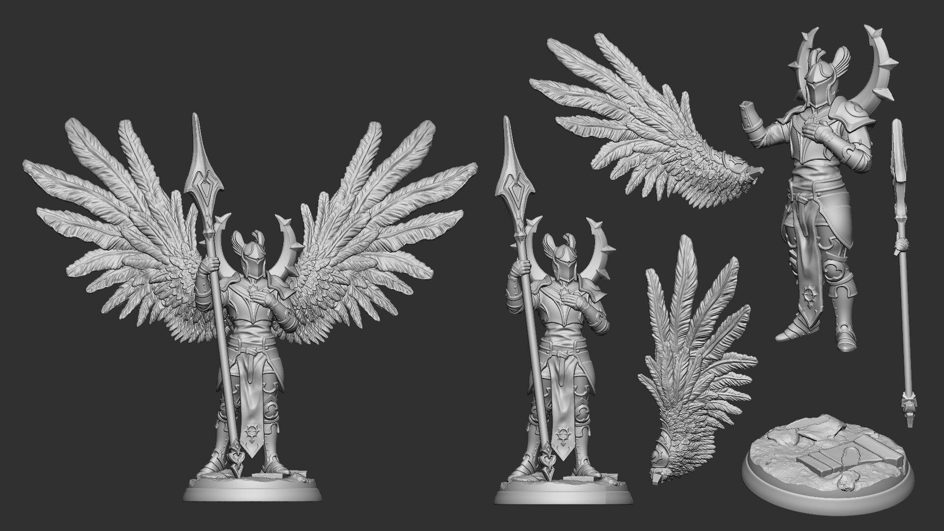 Celestial Knights | TABLETOP SCALE | TTRPG Miniature | White Werewolf Tavern