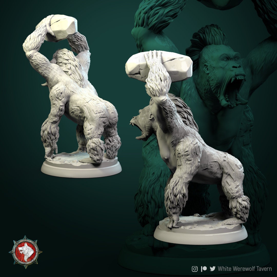 Crushing Monkey Boss | TABLETOP SCALE | TTRPG Miniature | White Werewolf Tavern