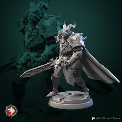 Dragonborn Knights | TABLETOP SCALE | TTRPG Miniature | White Werewolf Tavern | Unpainted, Unplated Resin 8k