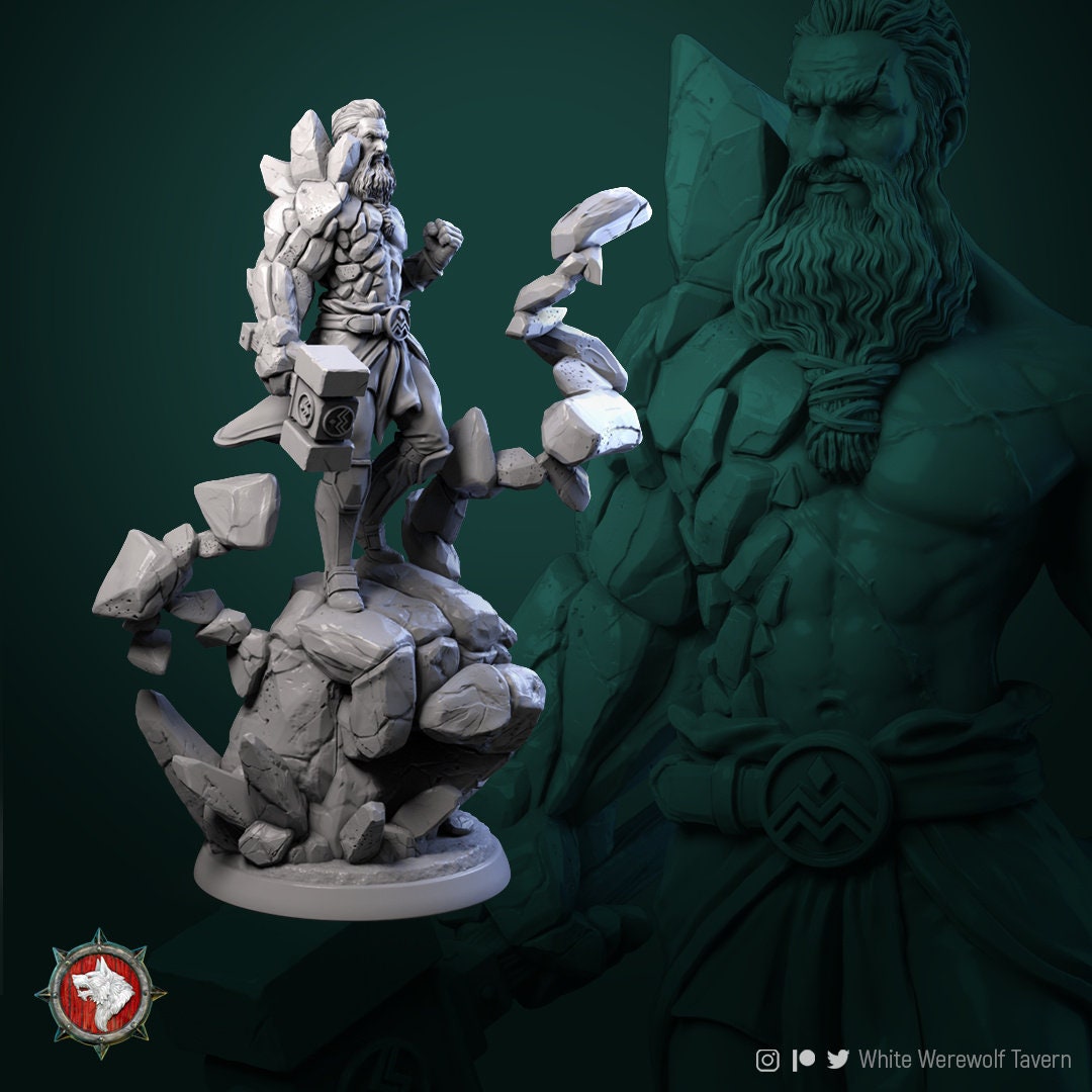 Earth Master | TTRPG Miniature | White Werewolf Tavern | Unpainted, Unplated Resin 8k