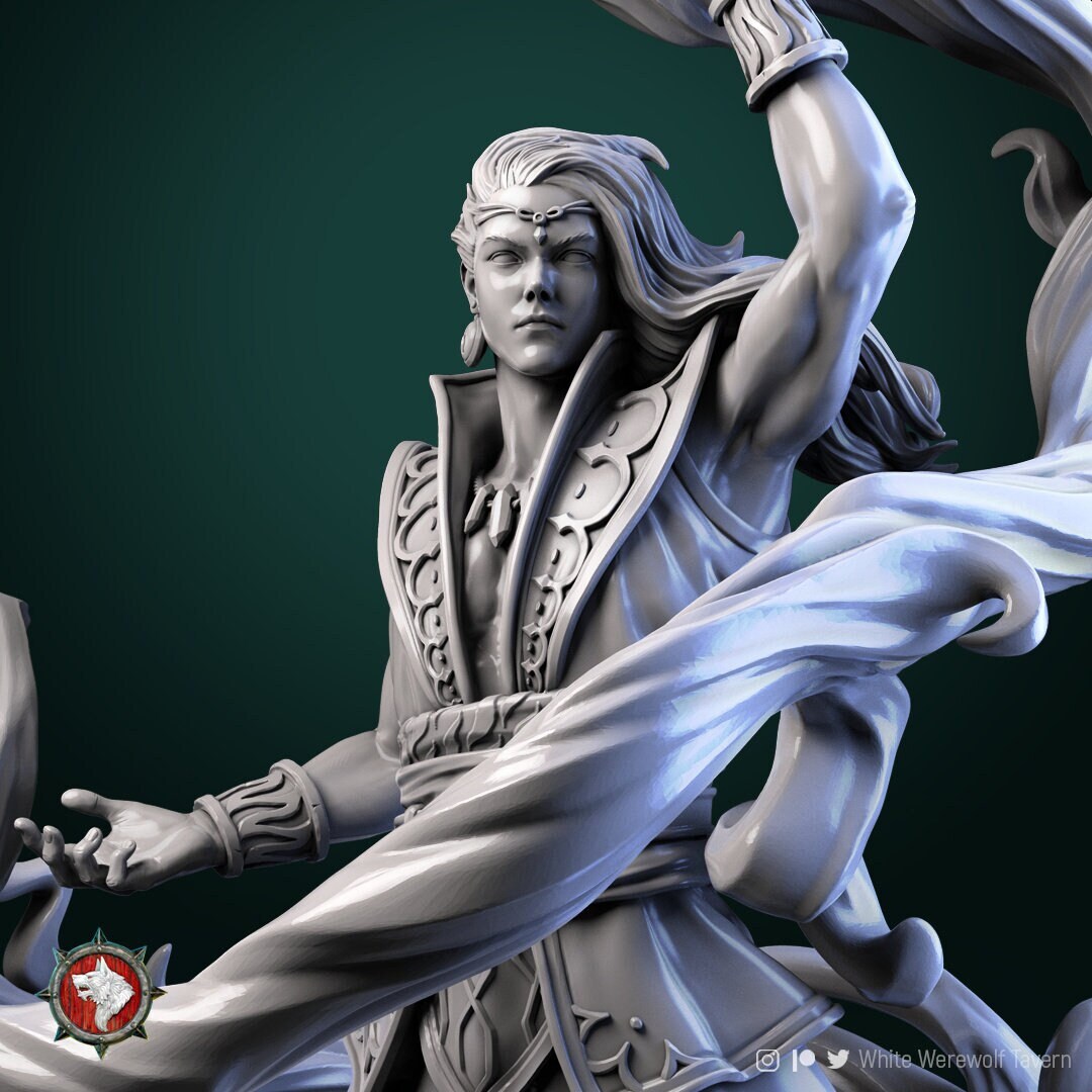 Fire Master | TABLETOP SCALE | TTRPG Miniature | White Werewolf Tavern | Unpainted, Unplated Resin 8k