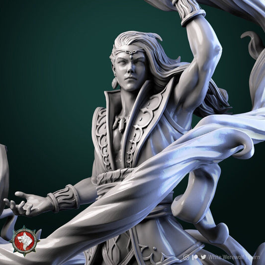 Fire Master | TABLETOP SCALE | TTRPG Miniature | White Werewolf Tavern | Unpainted, Unplated Resin 8k