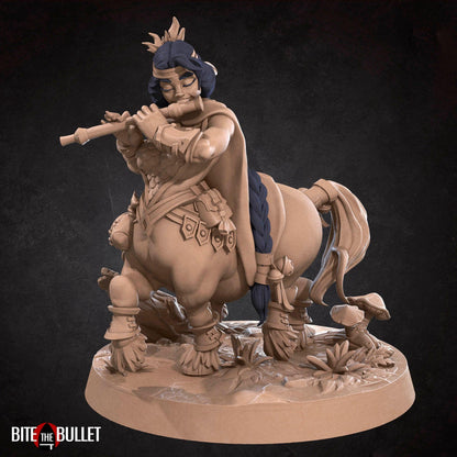 Centaur Bard | TABLETOP SCALE | D&D TTRPG Miniature | Bite the Bullet | Unpainted, Unplated Resin 8k