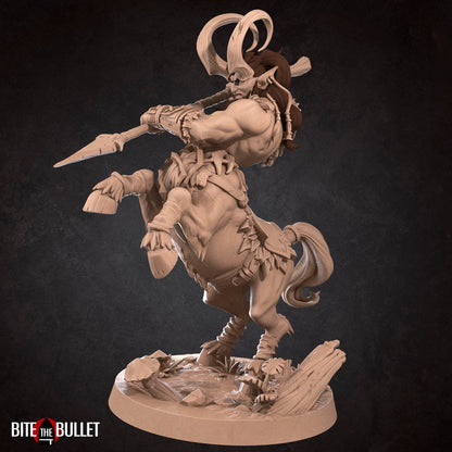 Centaur Druid | TABLETOP SCALE | D&D TTRPG Miniature | Bite the Bullet | Unpainted, Unplated Resin 8k