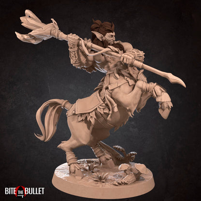 Centaur Druid | TABLETOP SCALE | D&D TTRPG Miniature | Bite the Bullet | Unpainted, Unplated Resin 8k