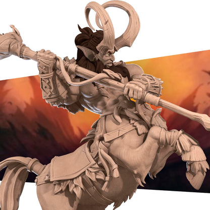 Centaur Druid | TABLETOP SCALE | D&D TTRPG Miniature | Bite the Bullet | Unpainted, Unplated Resin 8k