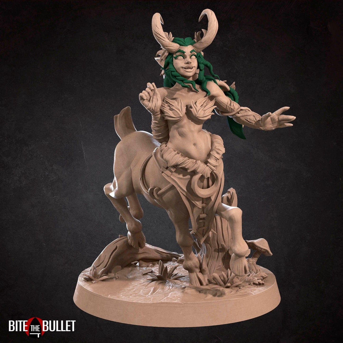 Centaur Dryad Druid | TABLETOP SCALE | D&D TTRPG Miniature | Bite the Bullet | Unpainted, Unplated Resin 8k