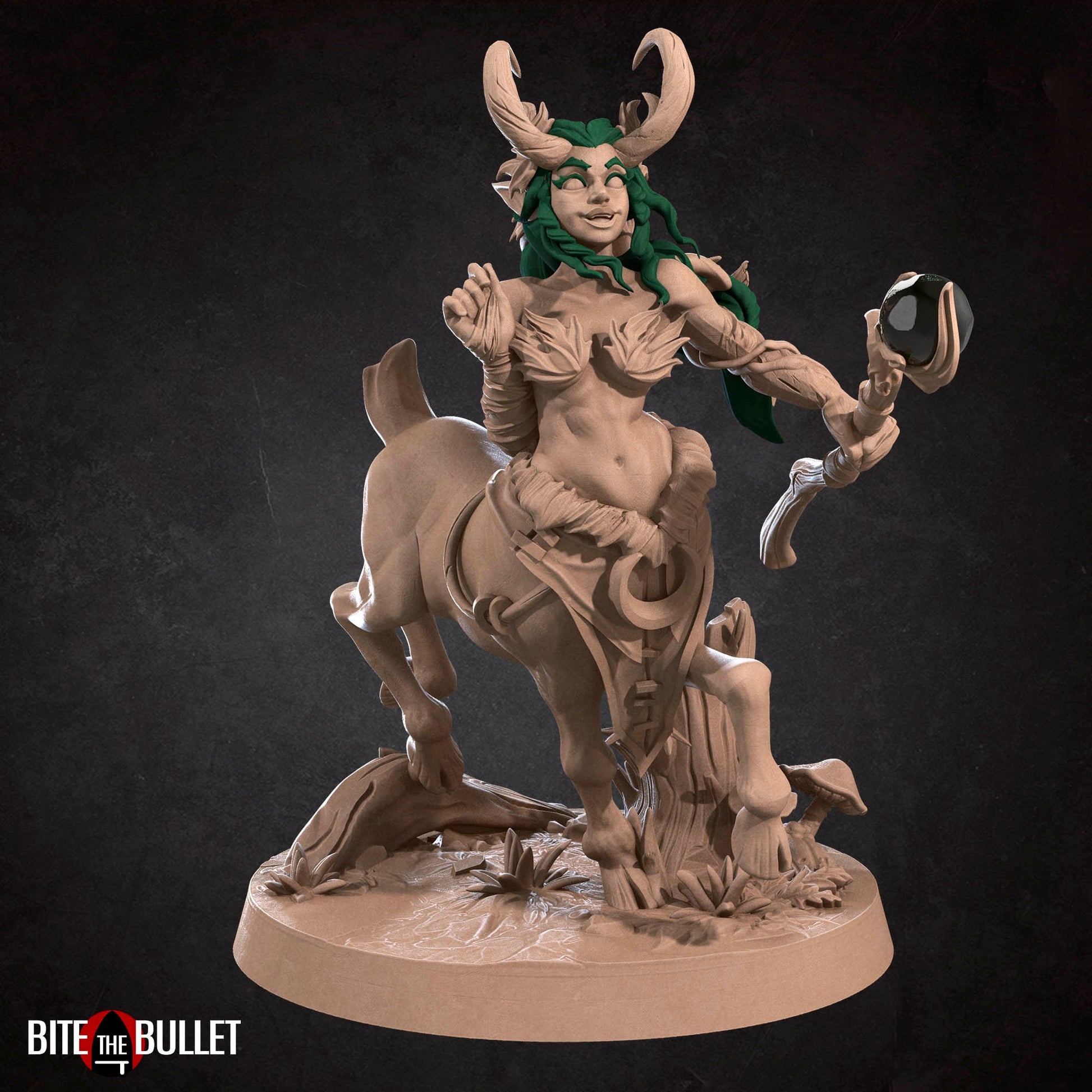 Centaur Dryad Druid | TABLETOP SCALE | D&D TTRPG Miniature | Bite the Bullet | Unpainted, Unplated Resin 8k