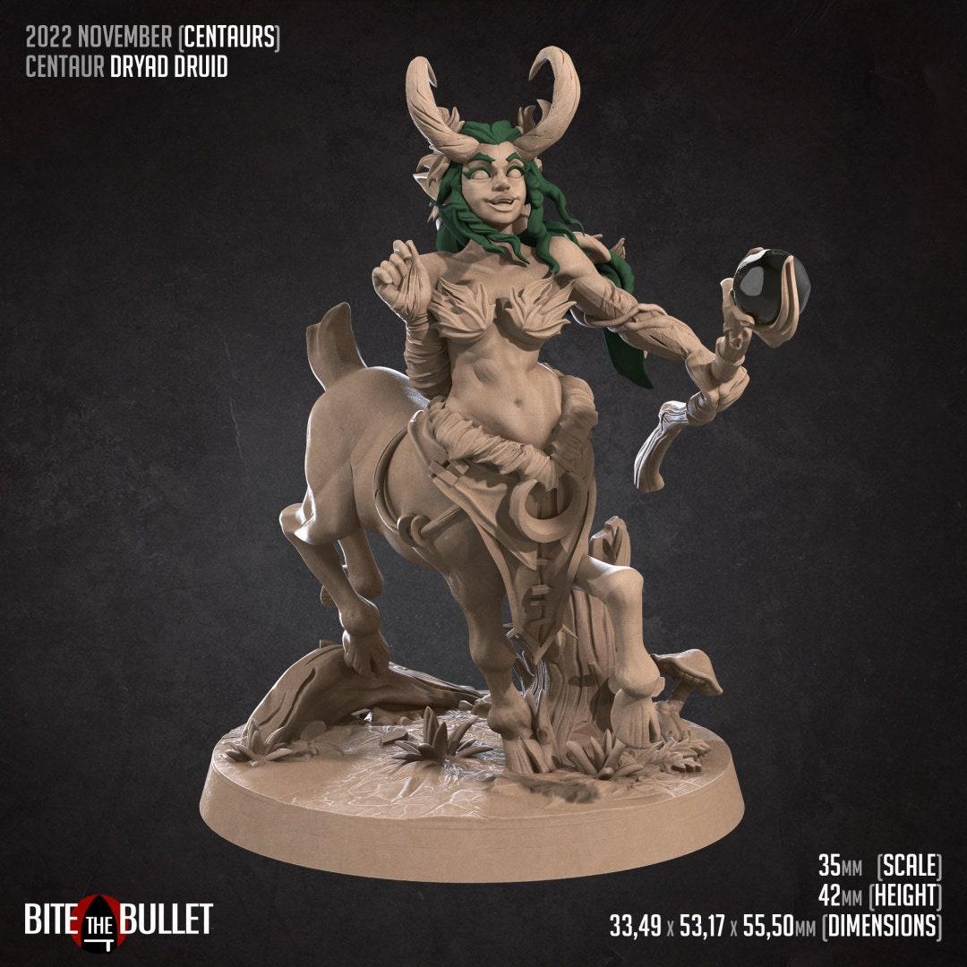 Centaur Dryad Druid | TABLETOP SCALE | D&D TTRPG Miniature | Bite the Bullet | Unpainted, Unplated Resin 8k