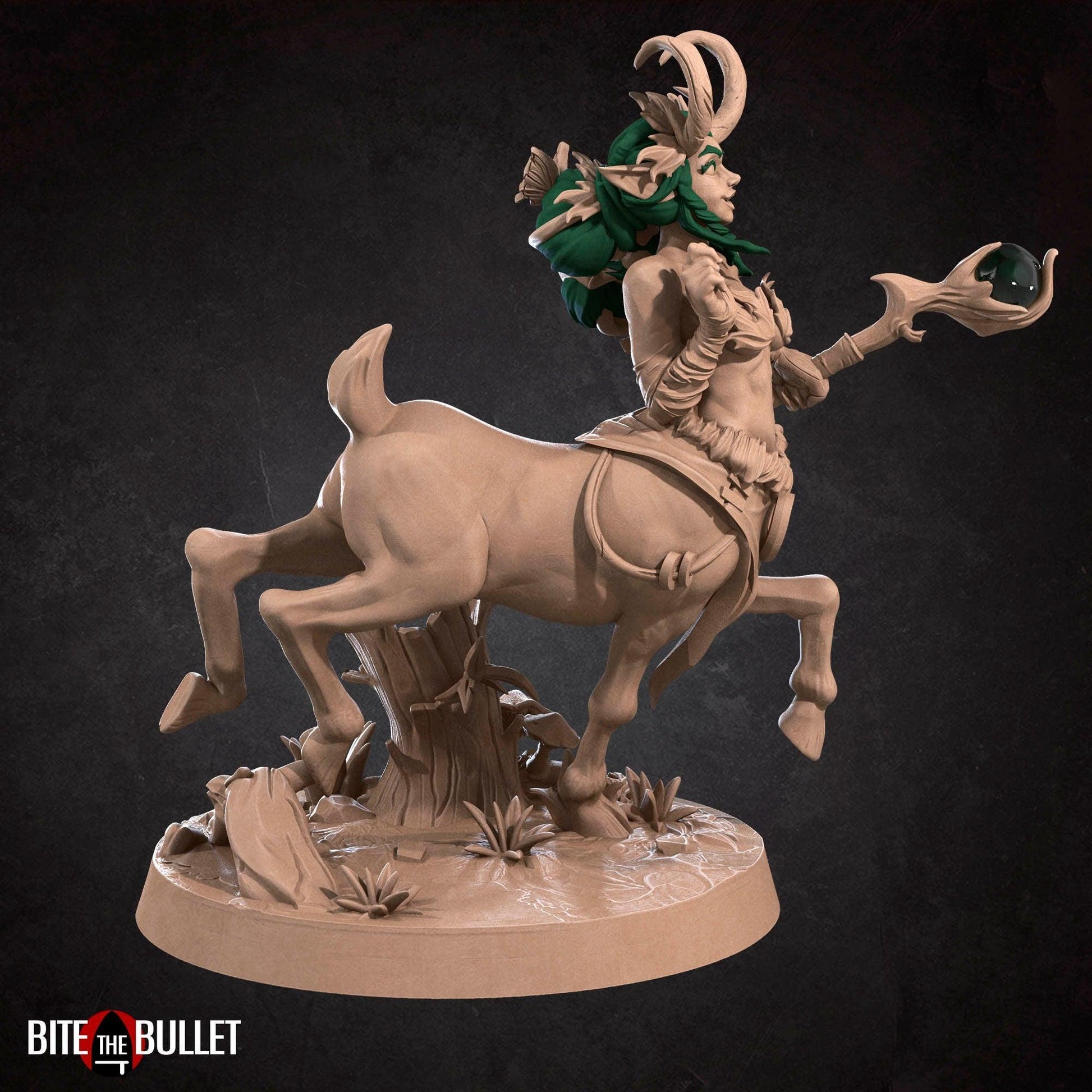 Centaur Dryad Druid | TABLETOP SCALE | D&D TTRPG Miniature | Bite the Bullet | Unpainted, Unplated Resin 8k