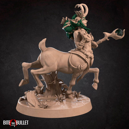 Centaur Dryad Druid | TABLETOP SCALE | D&D TTRPG Miniature | Bite the Bullet | Unpainted, Unplated Resin 8k