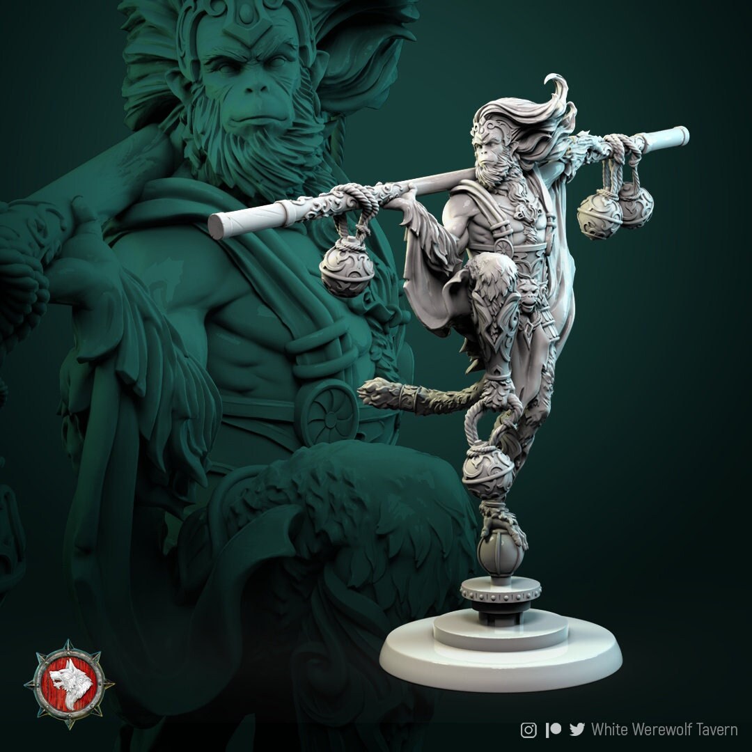 Garoto the Warlord | TTRPG Miniature | White Werewolf Tavern | Unpainted, Unplated Resin 8k