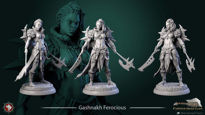 Gashnakh Ferocious | TTRPG Miniature | White Werewolf Tavern | Unpainted, Unplated Resin 8k