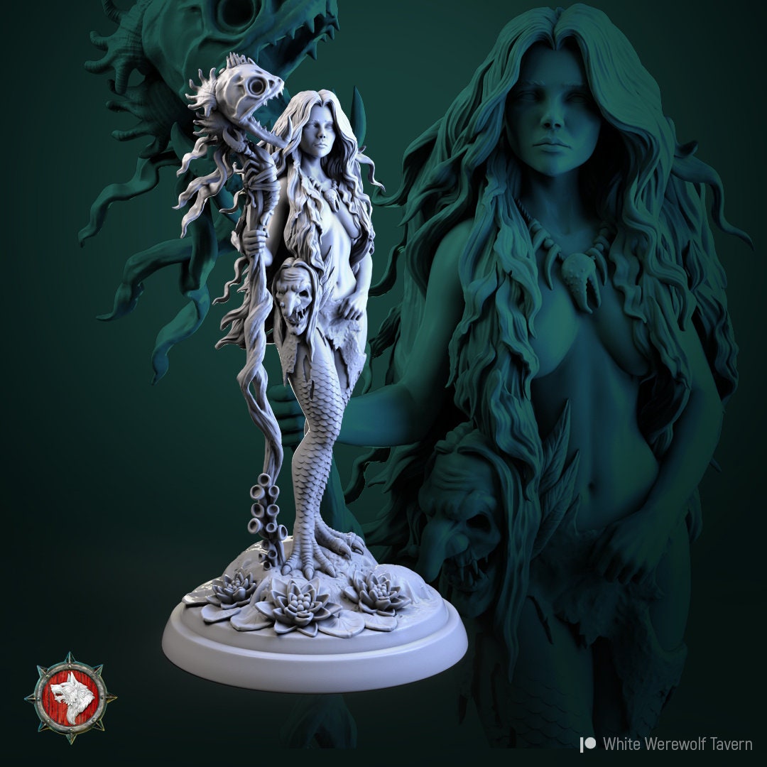 Greta | TTRPG Miniature | White Werewolf Tavern | Unpainted, Unplated Resin 8k