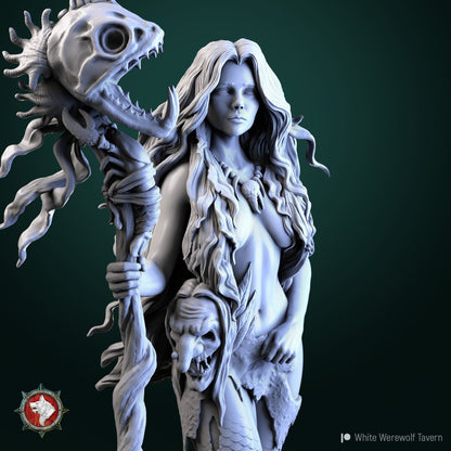 Greta | TTRPG Miniature | White Werewolf Tavern | Unpainted, Unplated Resin 8k