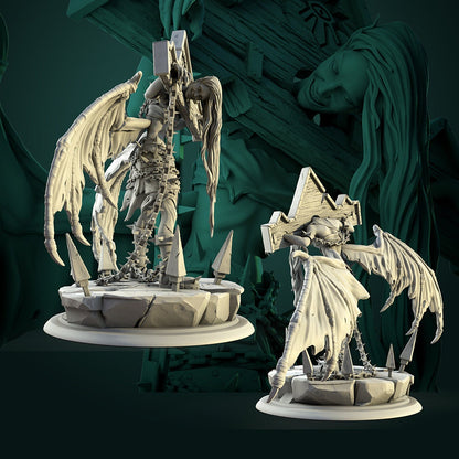 Khaaru Lord of Chaos | TTRPG Miniature | White Werewolf Tavern | Unpainted, Unplated Resin 8k