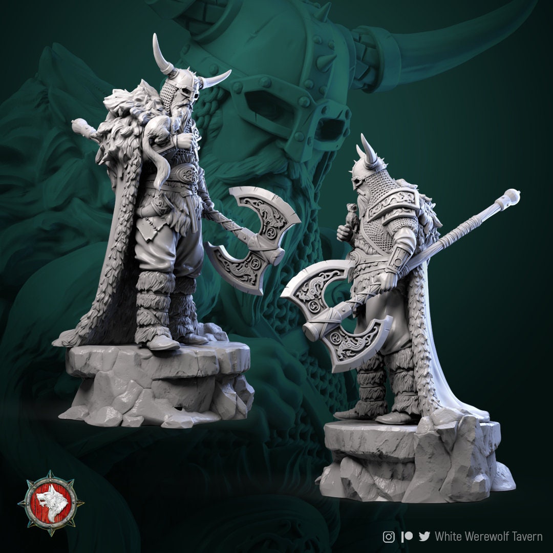 Kolgrim | TTRPG Miniature | White Werewolf Tavern | Unpainted, Unplated Resin 8k