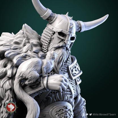 Kolgrim | TTRPG Miniature | White Werewolf Tavern | Unpainted, Unplated Resin 8k