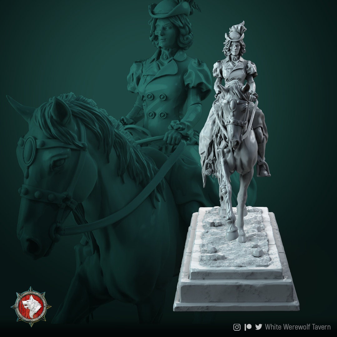 Lady Rebecca | TTRPG Miniature | White Werewolf Tavern | Unpainted, Unplated Resin 8k
