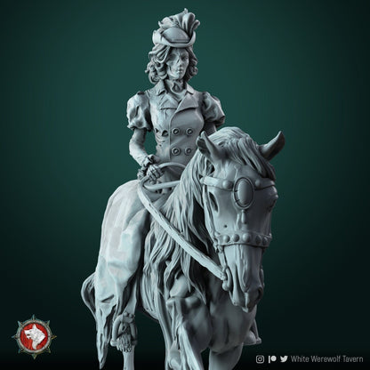 Lady Rebecca | TTRPG Miniature | White Werewolf Tavern | Unpainted, Unplated Resin 8k