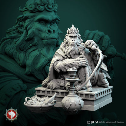 Monkey King | TTRPG Miniature | White Werewolf Tavern | Unpainted, Unplated Resin 8k