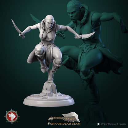 Orcs Assassins | TABLETOP SCALE | TTRPG Miniature | White Werewolf Tavern | Unpainted, Unplated Resin 8k