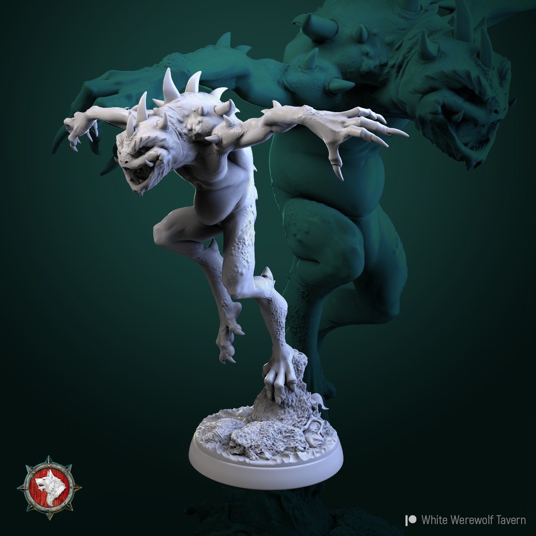 Slaads | TABLETOP SCALE | D&D TTRPG Miniature | White Werewolf Tavern