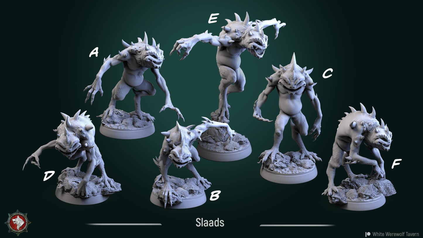 Slaads | TABLETOP SCALE | D&D TTRPG Miniature | White Werewolf Tavern