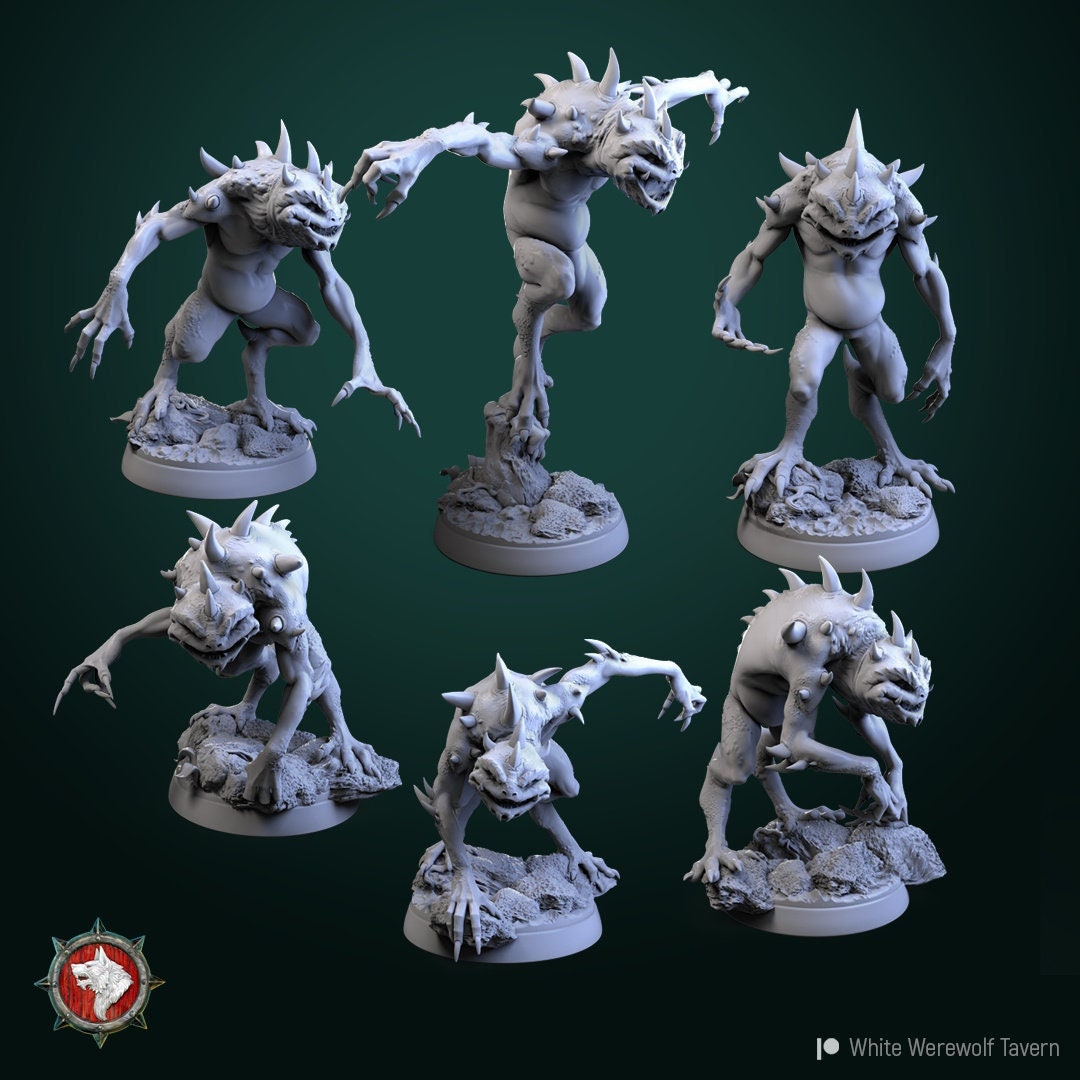Slaads | TABLETOP SCALE | D&D TTRPG Miniature | White Werewolf Tavern
