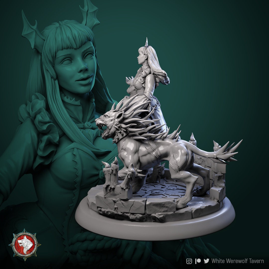 Tanna the Young | TTRPG Miniature | White Werewolf Tavern | Unpainted, Unplated Resin 8k