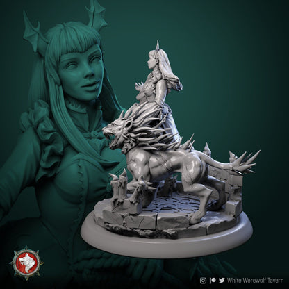 Tanna the Young | TTRPG Miniature | White Werewolf Tavern | Unpainted, Unplated Resin 8k