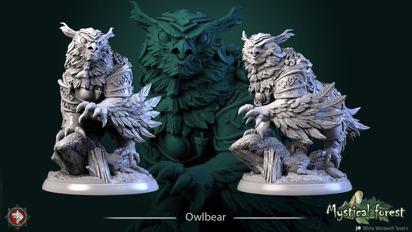 Owlbear | TABLETOP SCALE | TTRPG Miniature | White Werewolf Tavern