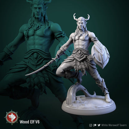 Wood Elves | TABLETOP SCALE | TTRPG Miniature | White Werewolf Tavern | Unpainted, Unplated Resin 8k