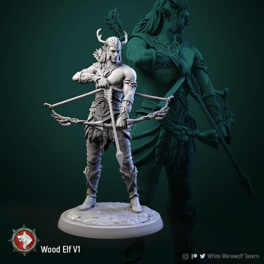 Wood Elves | TABLETOP SCALE | TTRPG Miniature | White Werewolf Tavern | Unpainted, Unplated Resin 8k